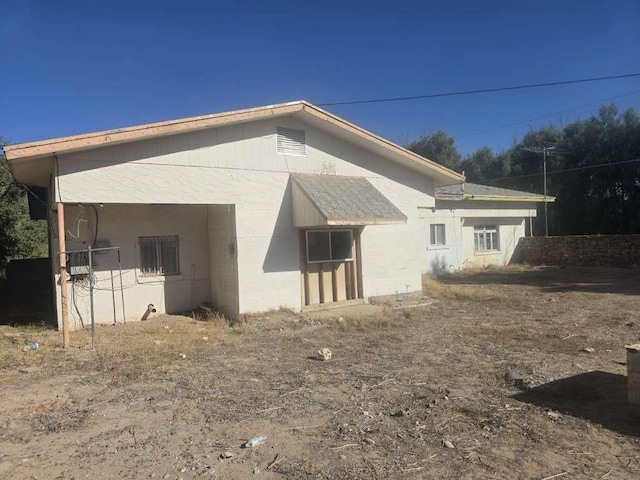 7833 Kiely Rd, Vinton, TX 79821 - back of property featuring concrete block siding