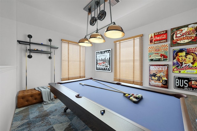 8310 Remington Bluff Ln, Richmond, TX 77407 - recreation room featuring billiards and carpet floors