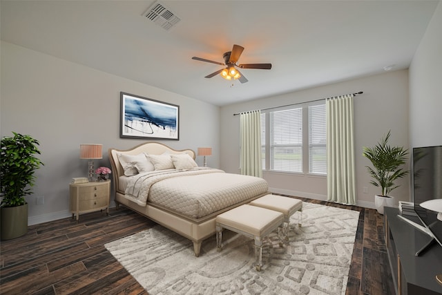 430 Seaside Sparrow Way, Richmond, TX 77469 - bedroom featuring dark wood-style flooring and ceiling fan