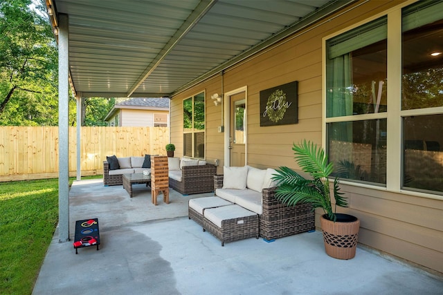 907 Crystal River Rd, Conroe, TX 77316 - view of patio / terrace with an outdoor living space