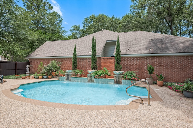 26 Skyland Pl, The Woodlands, TX 77381 - view of pool featuring a fenced backyard and a patio