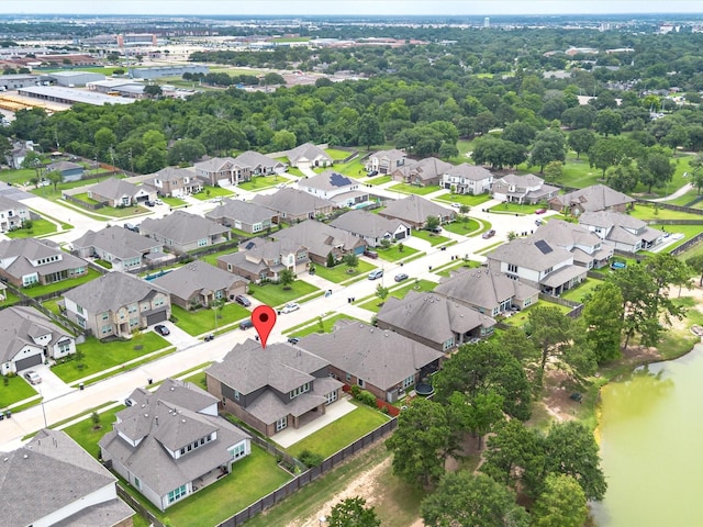2107 Jitterbug Ln, Katy, TX 77493 - aerial view of property's location featuring nearby suburban area and a large body of water