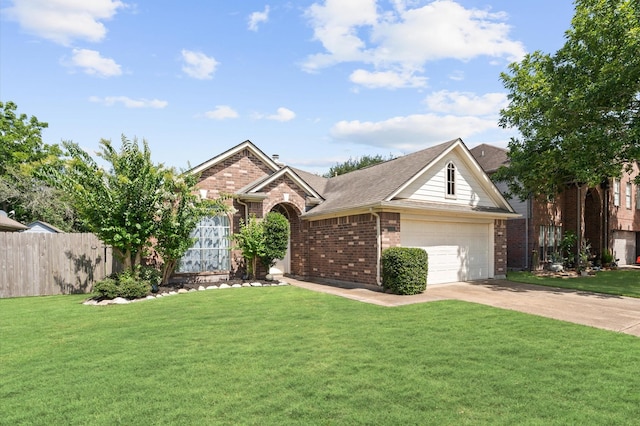 6318 Pleasant Stream Dr, Katy, TX 77449 - single story home featuring brick siding, a garage, driveway, and roof with shingles