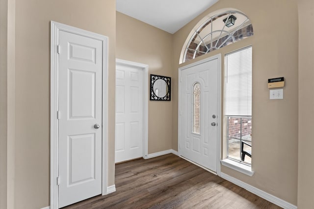 6318 Pleasant Stream Dr, Katy, TX 77449 - foyer entrance featuring dark wood-style flooring