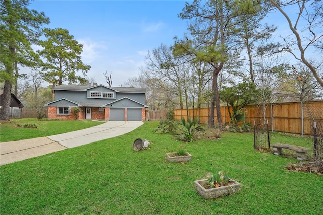 2251 Middle Creek Dr, Houston, TX 77339 - view of yard with driveway and a garage