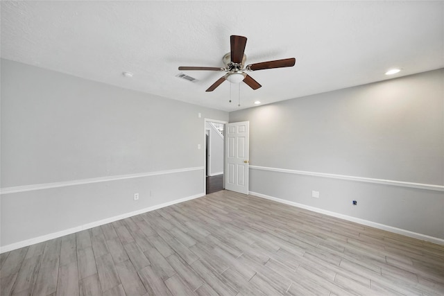 2251 Middle Creek Dr, Houston, TX 77339 - empty room with a ceiling fan, wood finished floors, baseboards, and recessed lighting