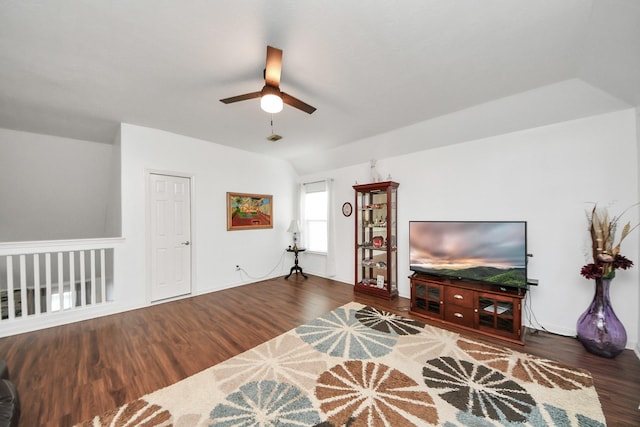 7410 Lassiter Hollow Ln, Richmond, TX 77407 - living room with a ceiling fan and wood finished floors