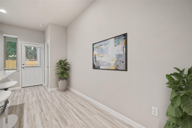 24708 Sonora Crescent Cir, Huffman, TX 77336 - interior space featuring baseboards, light wood finished floors, and recessed lighting