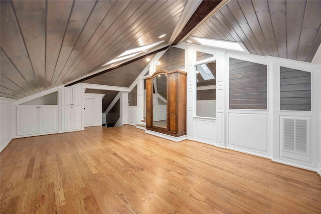 4031 Fernwood Dr, Houston, TX 77021 - bonus room featuring wooden ceiling, light wood-style floors, and a decorative wall