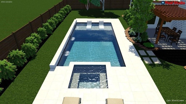 4031 Fernwood Dr, Houston, TX 77021 - view of pool featuring a fenced backyard and a patio area