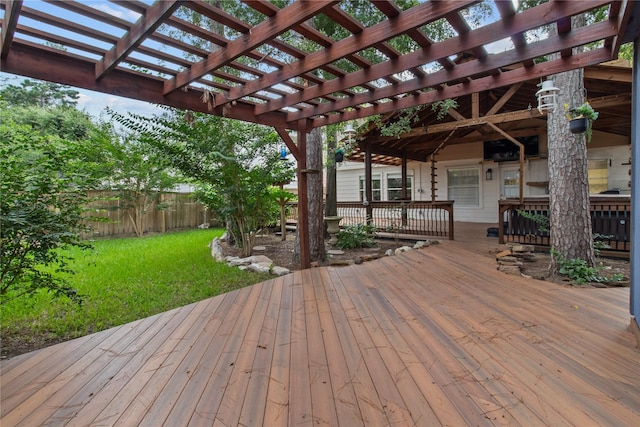 16418 Great Frst, Humble, TX 77346 - wooden deck featuring a pergola
