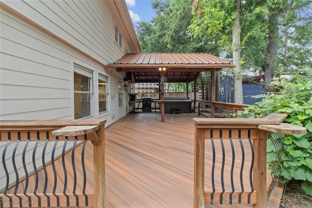 16418 Great Frst, Humble, TX 77346 - deck with a hot tub
