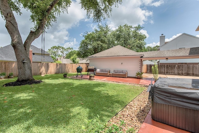 939 Mulberry Ridge Way, Houston, TX 77062 - view of yard featuring a patio area and an outdoor hangout area