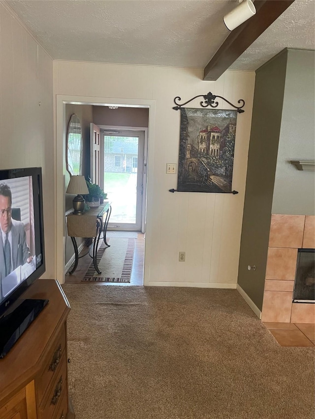 2002 Savanna Ct N, League City, TX 77573 - corridor with a textured ceiling and carpet flooring