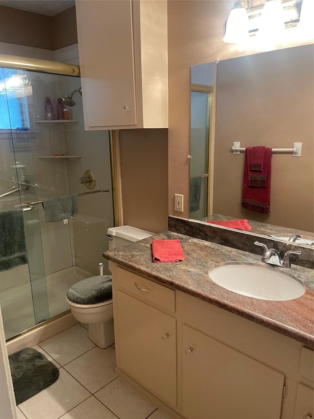 2002 Savanna Ct N, League City, TX 77573 - full bathroom with vanity, a stall shower, and tile patterned flooring