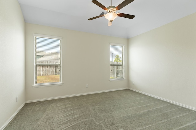 23106 Tindarey Falls Ln, Katy, TX 77493 - empty room featuring carpet flooring, a ceiling fan, and baseboards