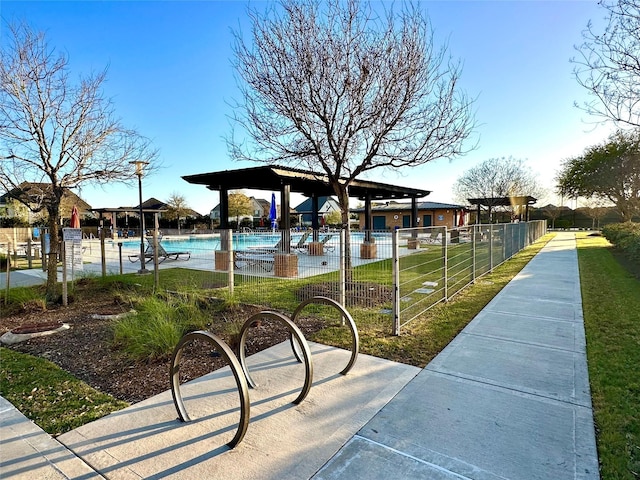 23106 Tindarey Falls Ln, Katy, TX 77493 - view of home's community with a gazebo and a swimming pool
