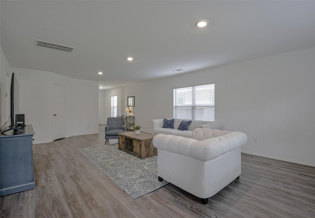 6125 Dunsmore Canyon Ln, Porter, TX 77365 - living room with wood finished floors, recessed lighting, and baseboards