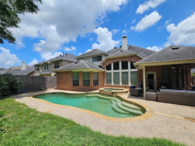21235 Pennshore Ln, Katy, TX 77450 - view of pool with a patio and a pool with connected hot tub