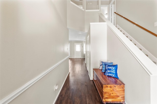 6923 Cobblestone Path, Houston, TX 77084 - corridor featuring wood finished floors and baseboards