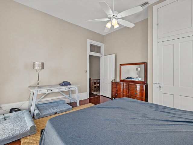 1014 20th St, Galveston, TX 77550 - bedroom with baseboards, ceiling fan, and wood finished floors