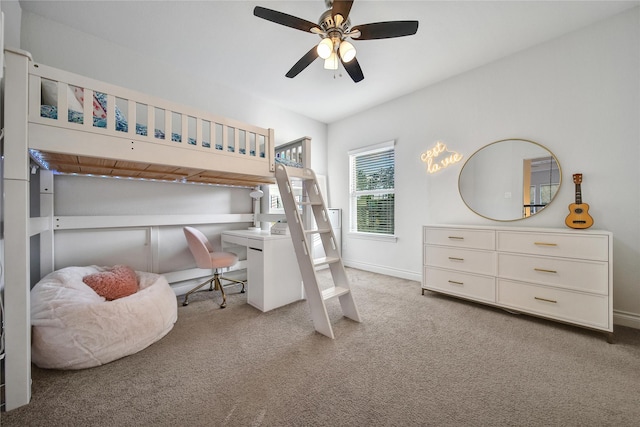 28172 Woodland Bend Way, Spring, TX 77386 - bedroom with carpet floors, baseboards, and ceiling fan