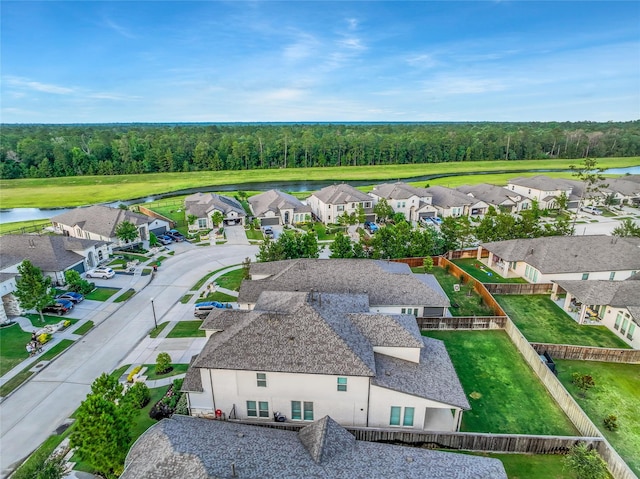 28172 Woodland Bend Way, Spring, TX 77386 - aerial perspective of suburban area with a large body of water and a heavily wooded area