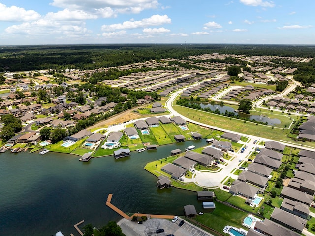 12211 Grey Plover Ct, Conroe, TX 77304 - aerial view of residential area with a large body of water