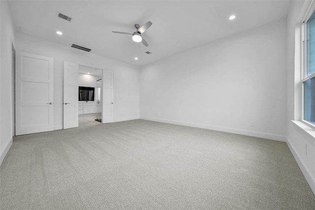 12211 Grey Plover Ct, Conroe, TX 77304 - spare room with a ceiling fan, carpet floors, and recessed lighting