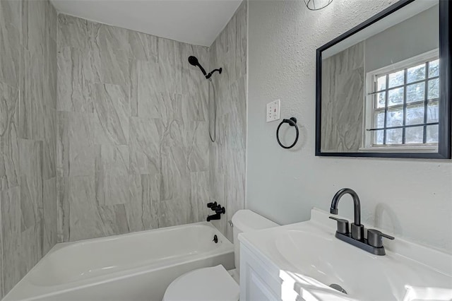 5102 Lyndhurst Dr, Houston, TX 77033 - full bath with toilet, shower / bath combination, and vanity