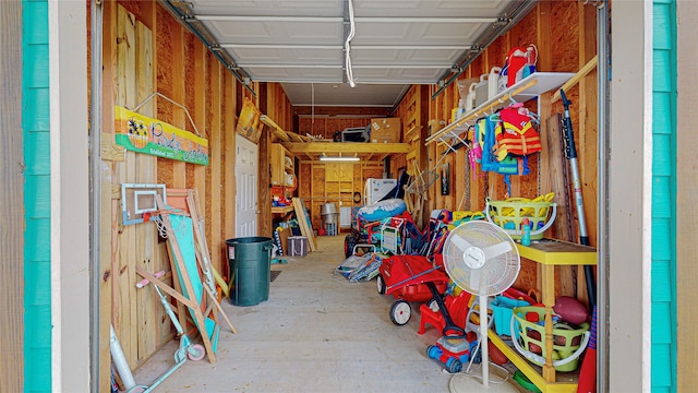 923 Tidelands Dr, Galveston, TX 77650 - storage room with a garage