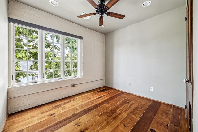 808 Coronado St, Houston, TX 77009 - empty room featuring wood-type flooring and a ceiling fan