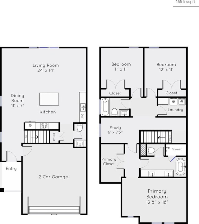 5016 Golden Forest Dr, Houston, TX 77091 - floor plan / room layout