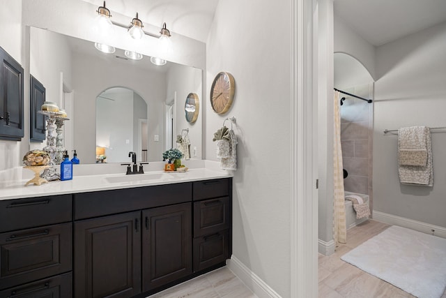 1003 Angel Forest Ct, Pinehurst, TX 77362 - bathroom with vanity and tub / shower combination
