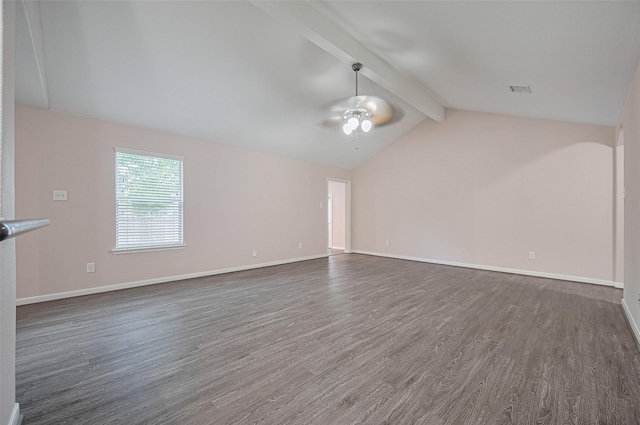 28861 Llano River Loop, Spring, TX 77386 - unfurnished living room featuring dark wood-style floors, ceiling fan, and baseboards