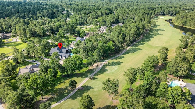 28622 Champions Dr, Magnolia, TX 77355 - aerial view of property's location with a golf course