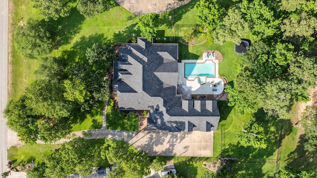 28622 Champions Dr, Magnolia, TX 77355 - aerial view of a pool area
