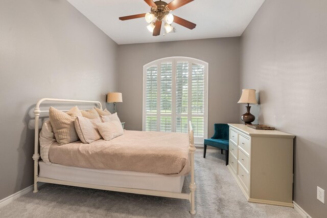 28622 Champions Dr, Magnolia, TX 77355 - bedroom with light colored carpet and ceiling fan
