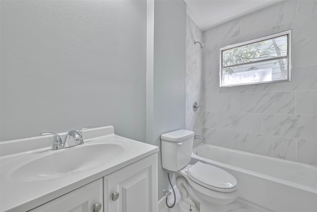 3918 Tavenor Ln, Houston, TX 77047 - full bathroom featuring toilet, shower / tub combination, and vanity