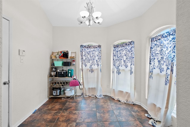 19034 Ashford Square St, Tomball, TX 77375 - dining space featuring a chandelier, healthy amount of natural light, and baseboards