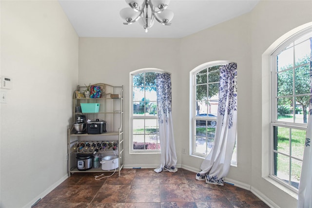 19034 Ashford Square St, Tomball, TX 77375 - office featuring a chandelier and healthy amount of natural light