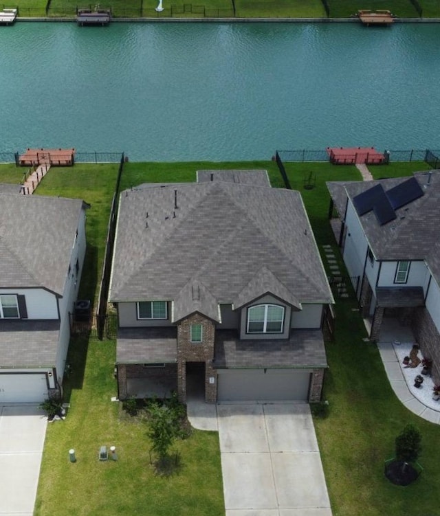 24703 Allori Ct, Katy, TX 77493 - aerial view of property and surrounding area featuring a large body of water