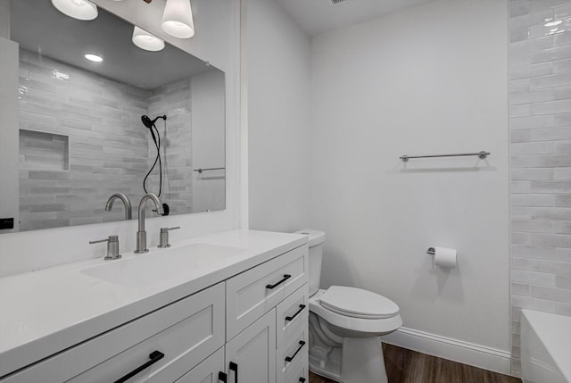 229 Burkett St, Richwood, TX 77531 - bathroom with wood finished floors and vanity