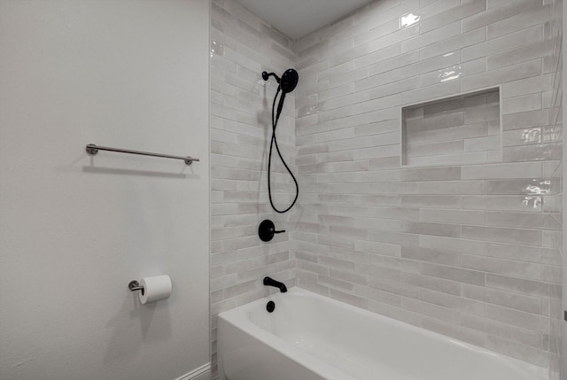 229 Burkett St, Richwood, TX 77531 - bathroom featuring shower / washtub combination and baseboards