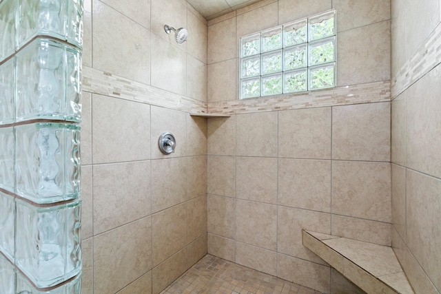 12006 Acorn Oak St, The Woodlands, TX 77380 - bathroom featuring tiled shower