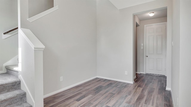 9423 Towne Lake Pkwy, Cypress, TX 77433 - staircase featuring wood finished floors and baseboards