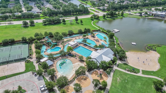 9423 Towne Lake Pkwy, Cypress, TX 77433 - aerial view of a pool and a large body of water