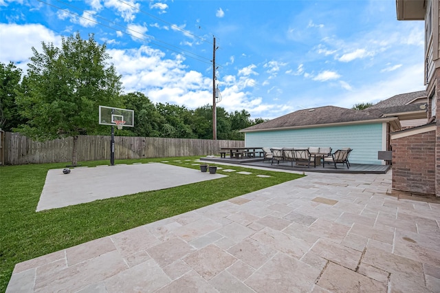 1942 Crisfield Dr, Sugar Land, TX 77479 - fenced backyard with a patio