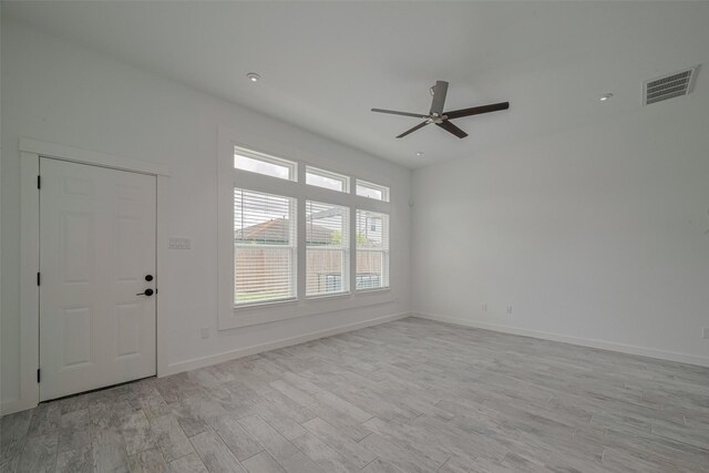 4116 Alvin St, Houston, TX 77051 - foyer entrance featuring a ceiling fan and light wood-style flooring