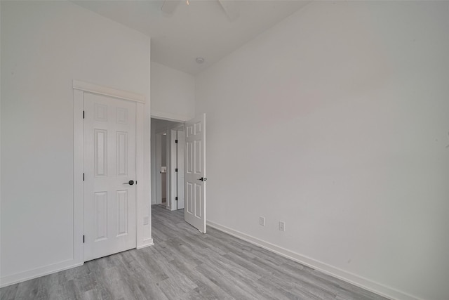 4116 Alvin St, Houston, TX 77051 - unfurnished bedroom featuring light wood-style flooring and ceiling fan